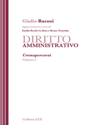 cover image of DIRITTO AMMINISTRATIVO--Cronopercorsi--Volume 2